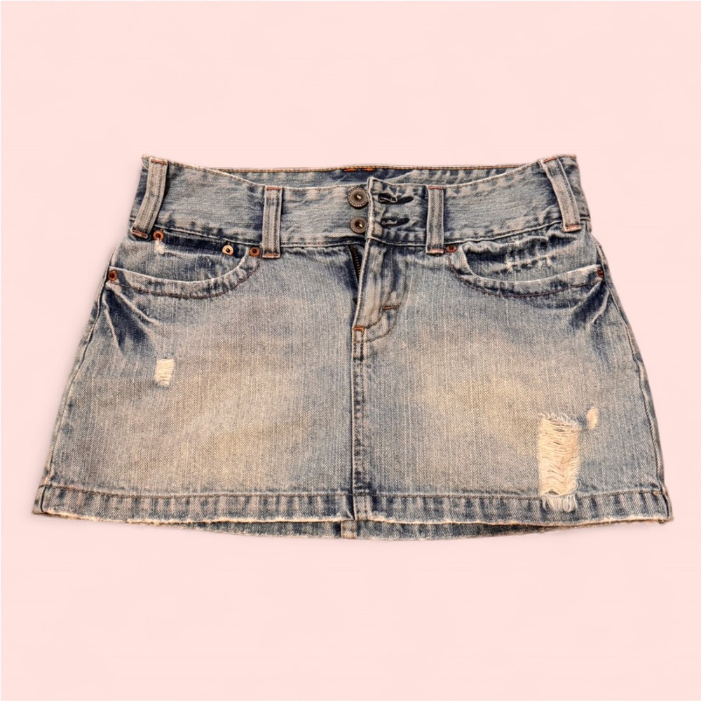 American Eagle denim mini skirt